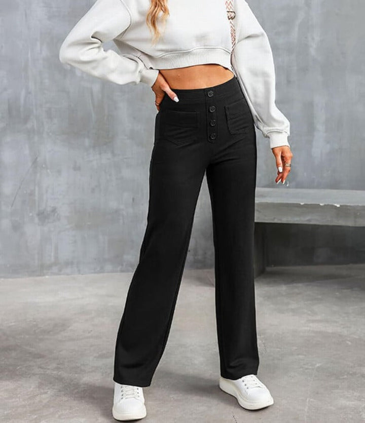 Soline | Pantalon élastique taille haute