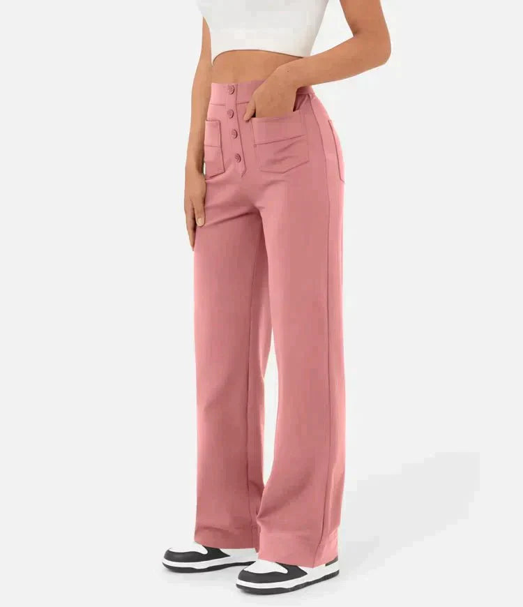 Soline | Pantalon élastique taille haute