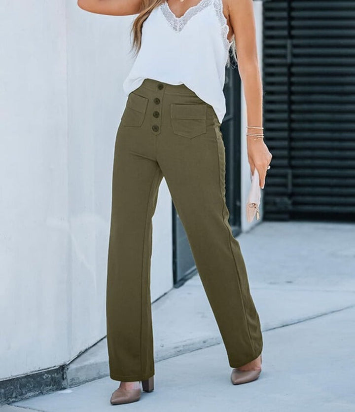 Soline | Pantalon élastique taille haute