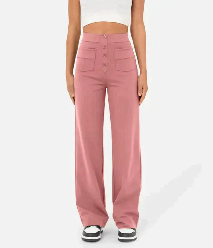 Soline | Pantalon élastique taille haute