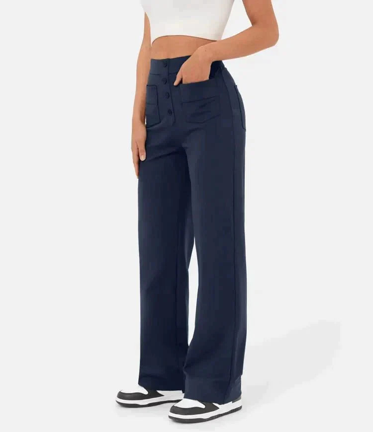 Soline | Pantalon élastique taille haute