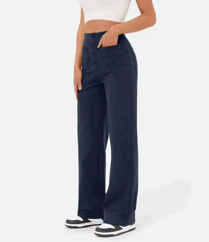 Soline | Pantalon élastique taille haute