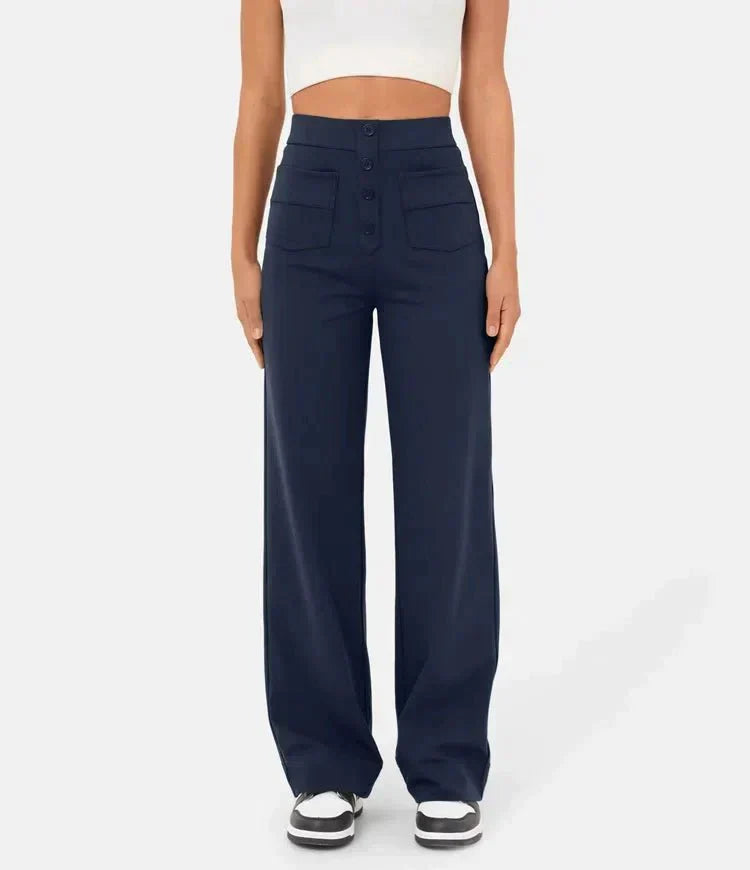 Soline | Pantalon élastique taille haute