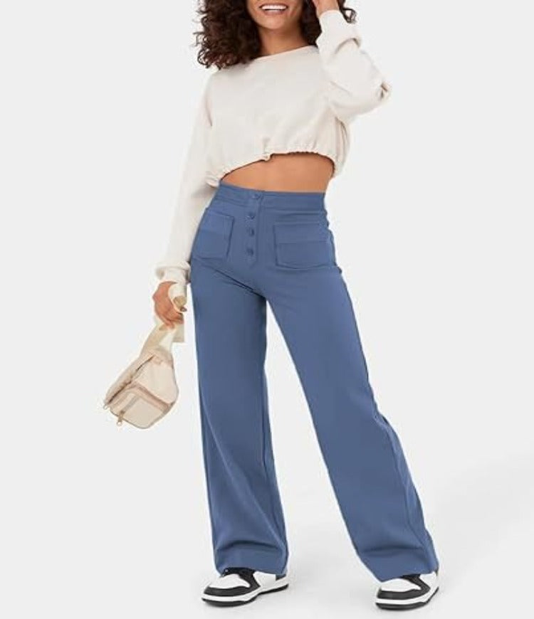Soline | Pantalon élastique taille haute