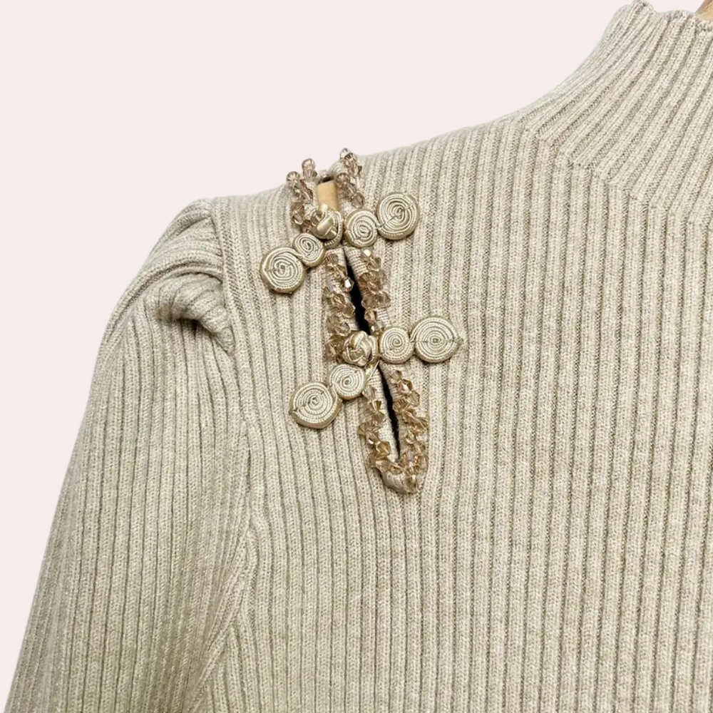 Oiraxa | Pull côtelé élégant femme