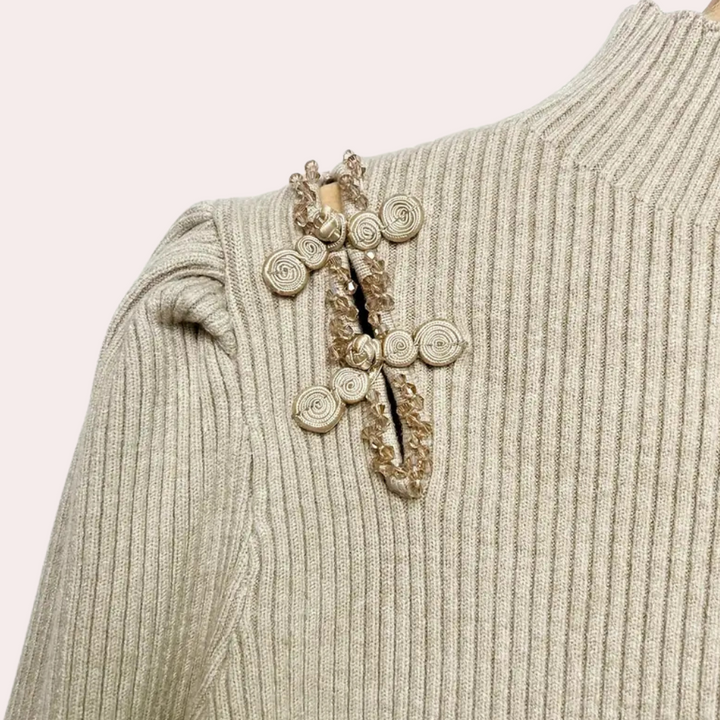 Oiraxa | Pull côtelé élégant femme