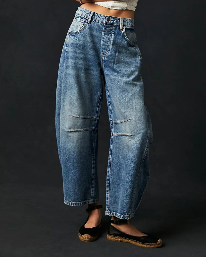 Rearaxa | Jeans Droits Taille Mi-haute pour Femmes