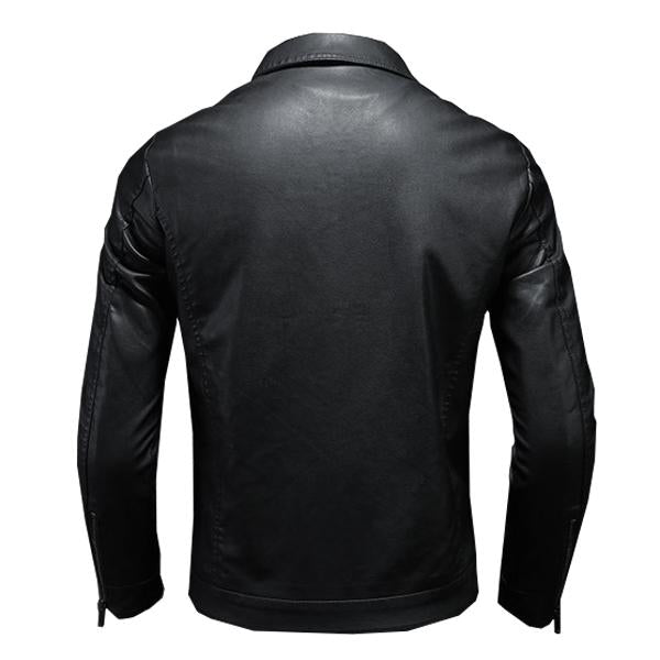 Reelleam | Veste en cuir à col pour hommes
