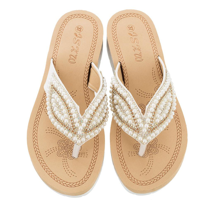 Vainama | Sandales Perles Taille Plus pour femmes