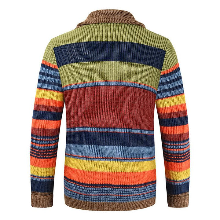 Siorael | Veste tricotée colorblock pour hommes