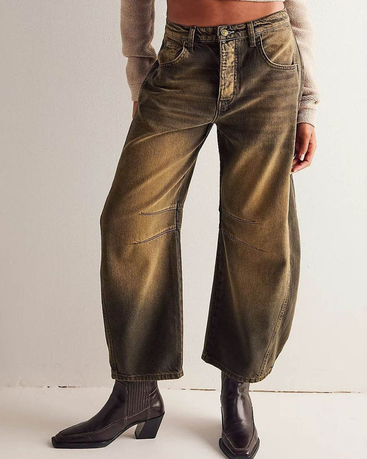 Rearaxa | Jeans Droits Taille Mi-haute pour Femmes