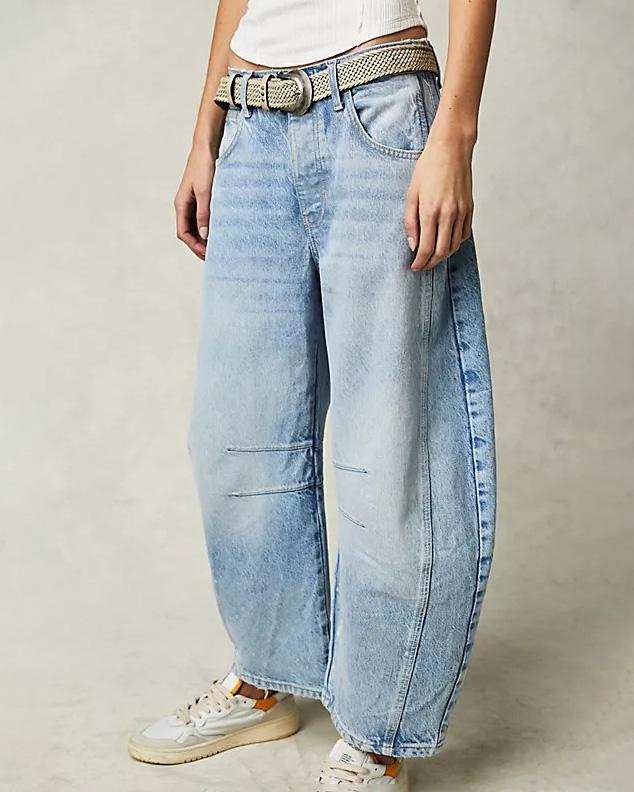 Rearaxa | Jeans Droits Taille Mi-haute pour Femmes