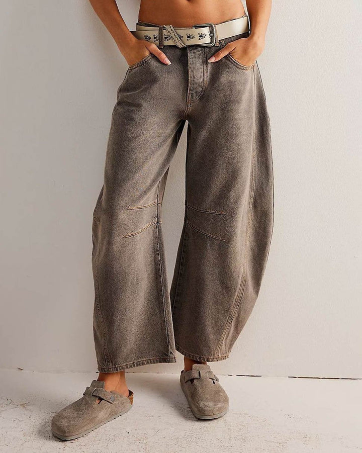 Rearaxa | Jeans Droits Taille Mi-haute pour Femmes