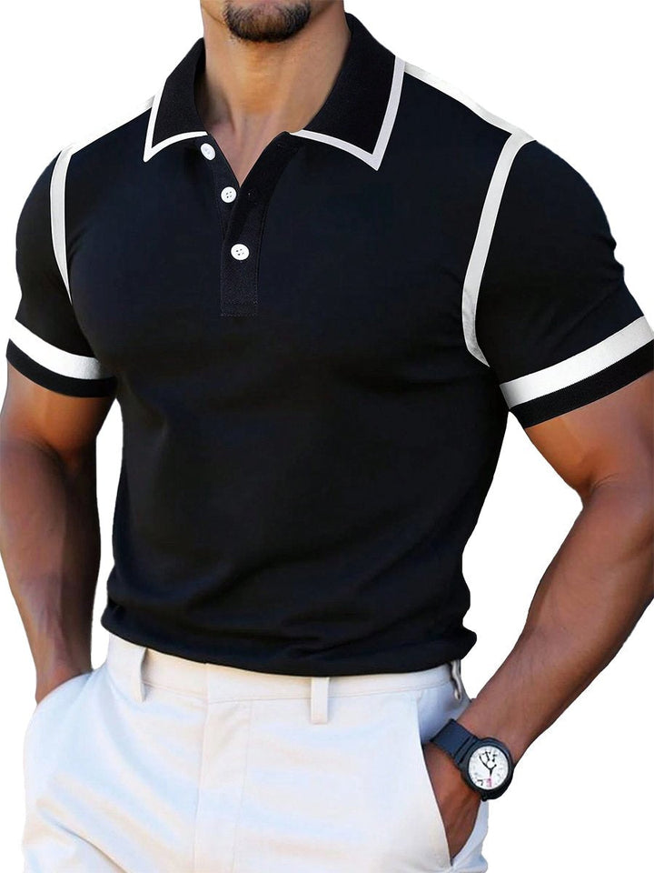 Rioraer | Polo à col classique avec surpiqûres contrastées pour homme
