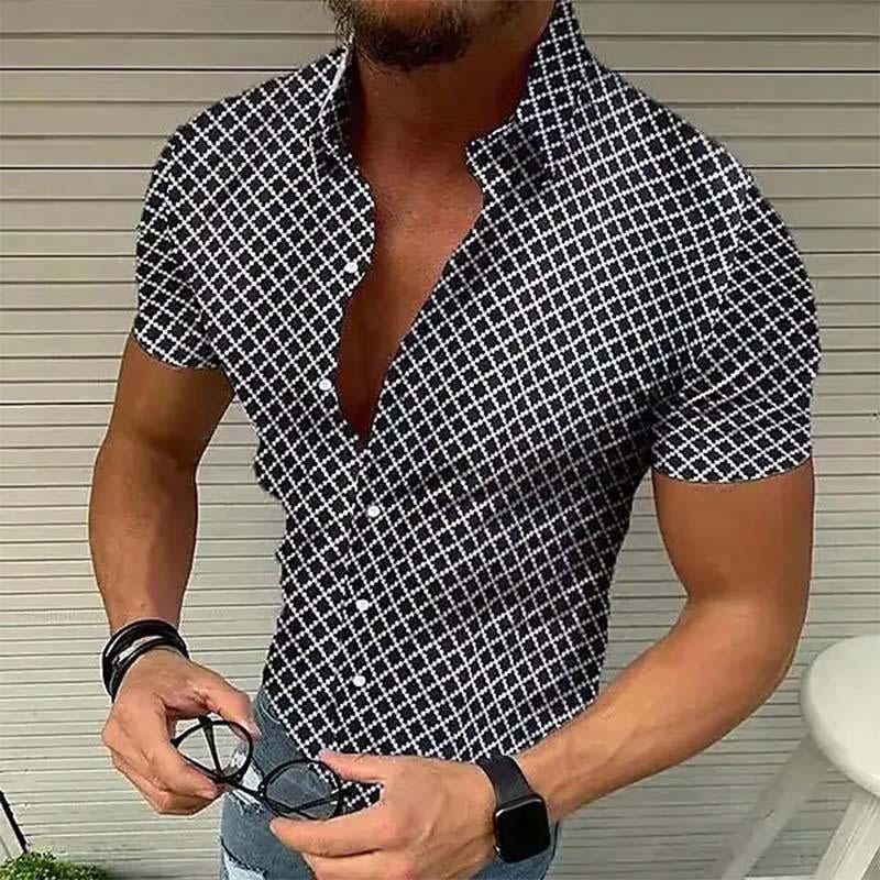 Leiral | Chemise à manches courtes Plaid pour hommes
