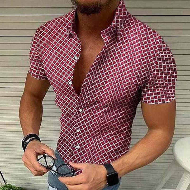 Leiral | Chemise à manches courtes Plaid pour hommes