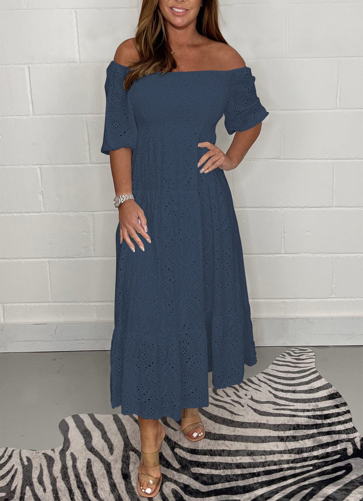 Vaelleala l Robe swing décontractée, unie et brodée