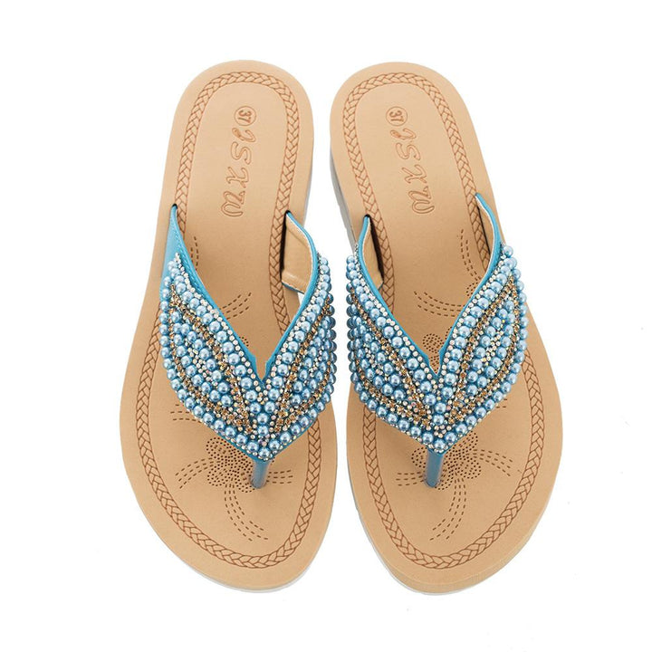 Vainama | Sandales Perles Taille Plus pour femmes