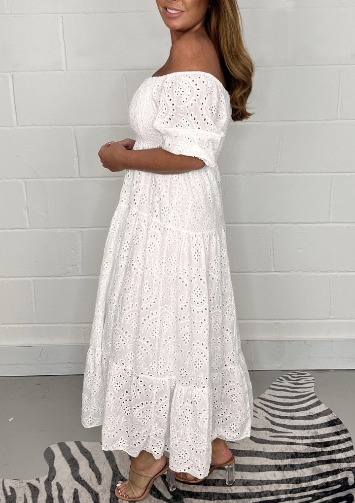Vaelleala l Robe swing décontractée, unie et brodée
