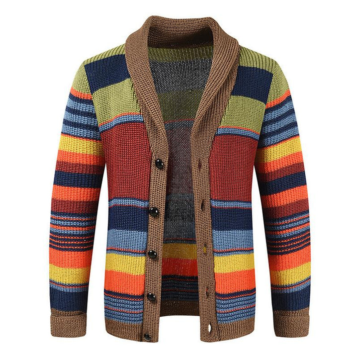 Siorael | Veste tricotée colorblock pour hommes