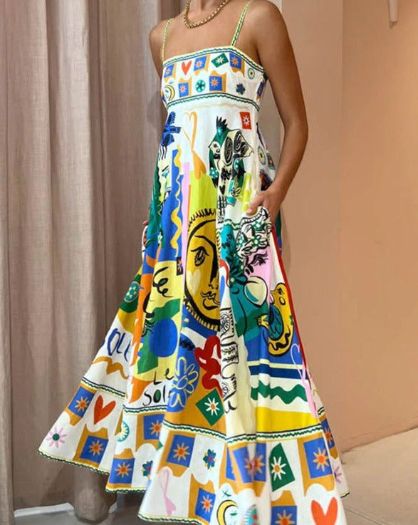 Rariana | Robe balançoire avec graffiti pour femmes