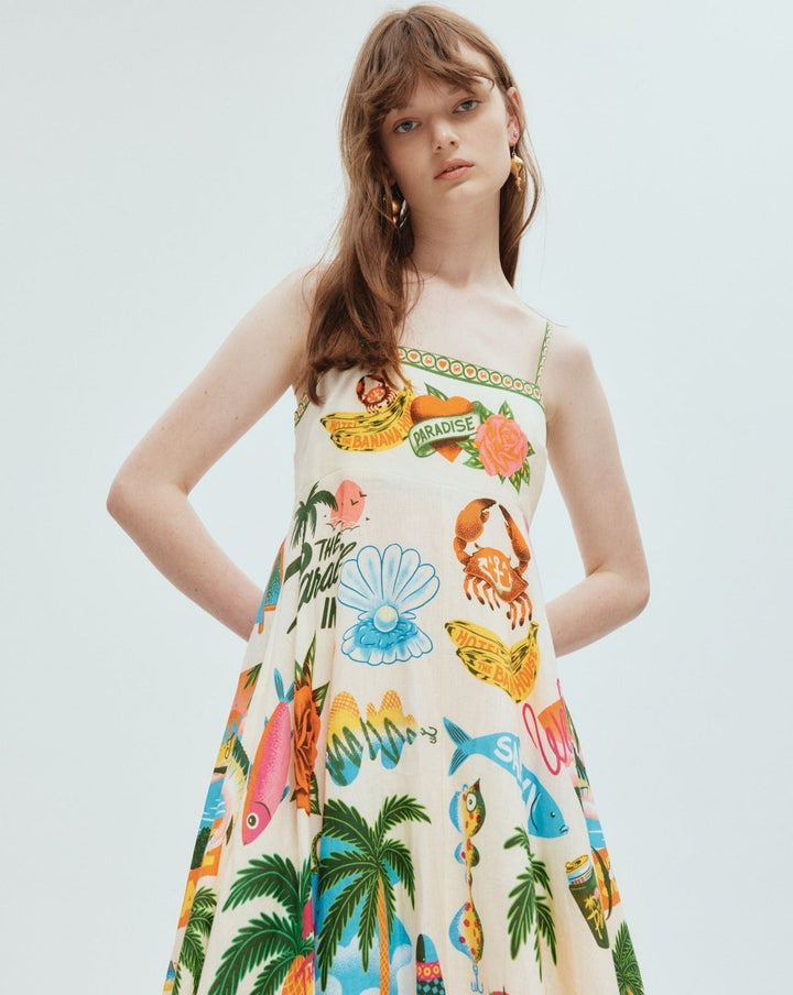 Rariana | Robe balançoire avec graffiti pour femmes
