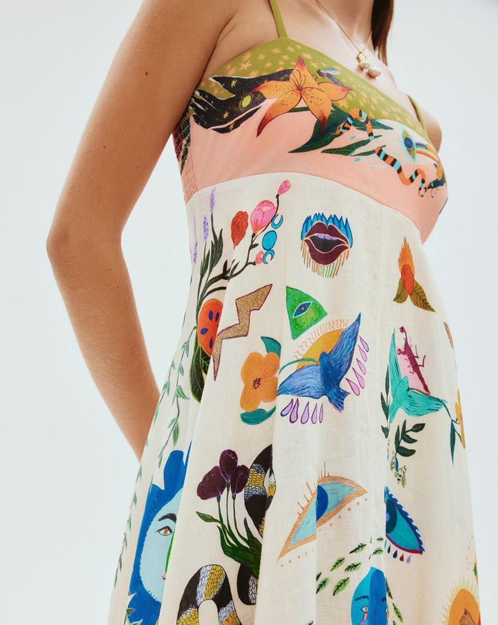 Rariana | Robe balançoire avec graffiti pour femmes