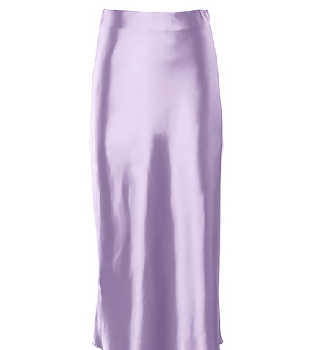 Raettala | Jupe longue taille haute en satin et soie