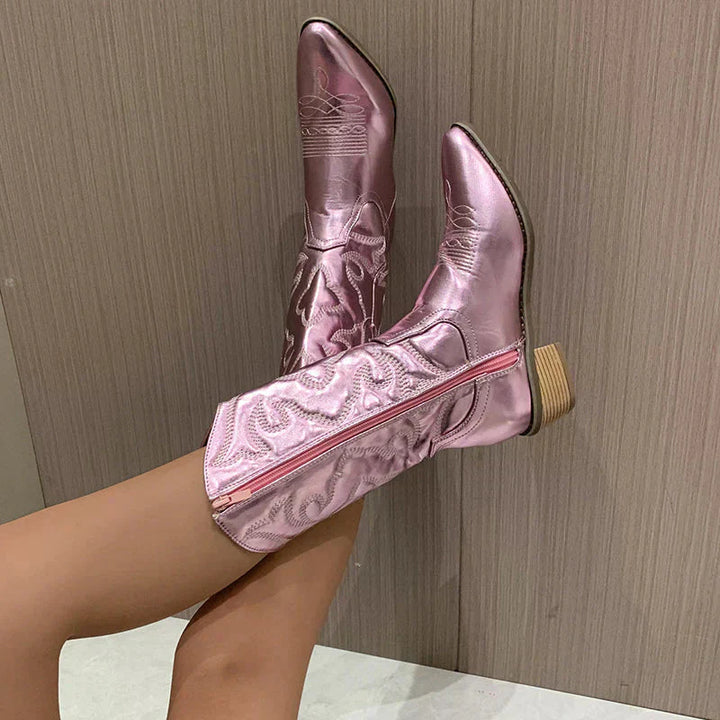 Raenara | Bottes métalliques audacieuses pour femmes