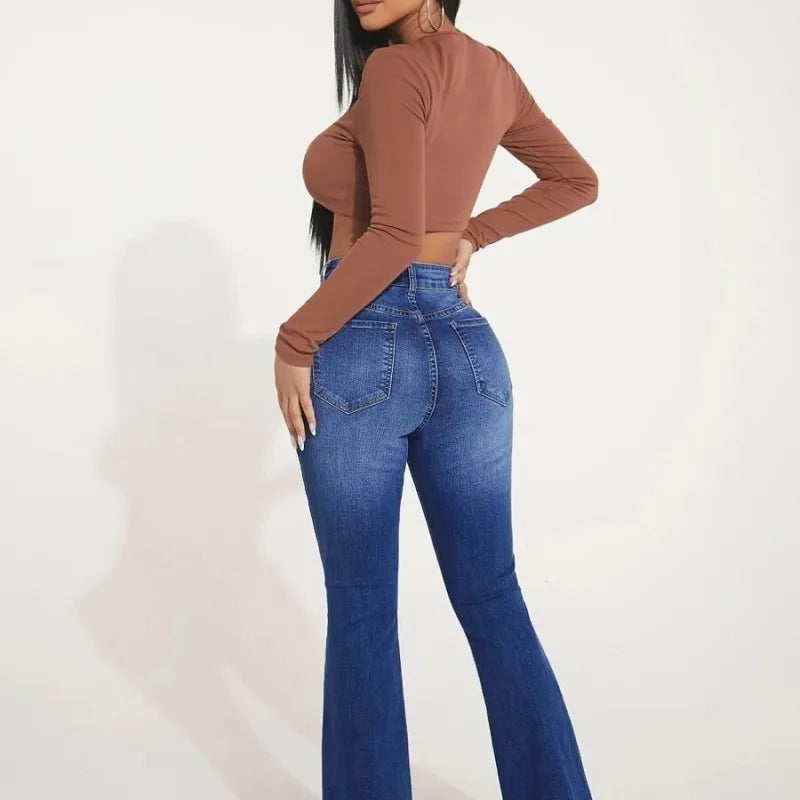 Noonnama | Jeans évasés confortables pour femmes