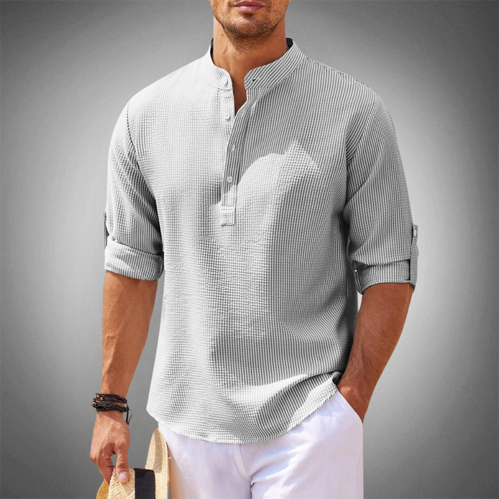 Riaynex | Chemise décontractée à col montant pour homme