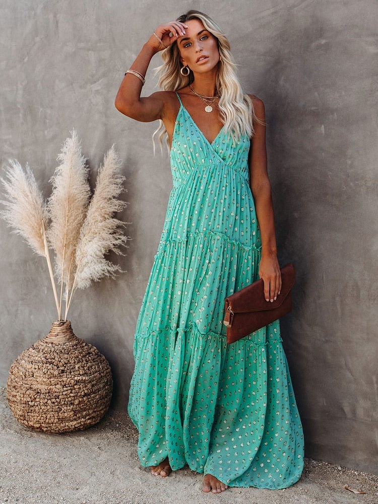 Soosiala | Maxi-robe verte