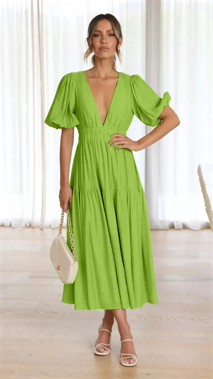 Liunasa Fleurie Maxi Robe d’été – Lawanda