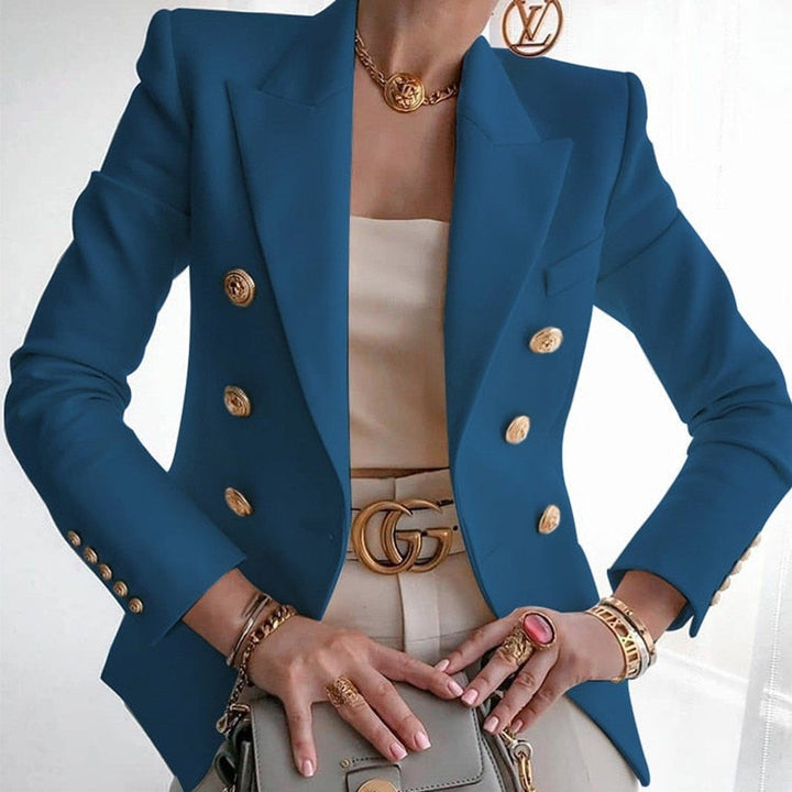 Raliana | Elégant blazer de créateur avec boutons dorés
