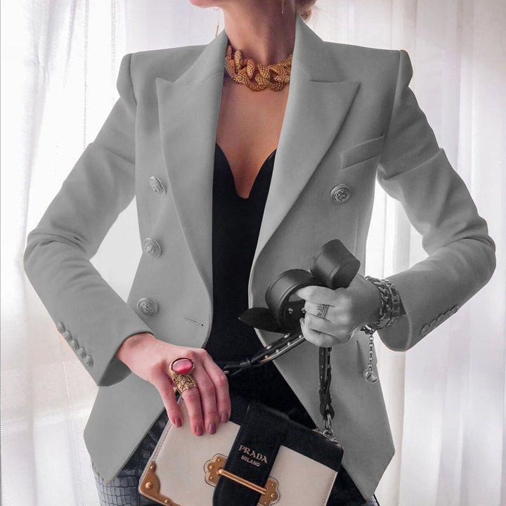 Raliana | Elégant blazer de créateur avec boutons dorés