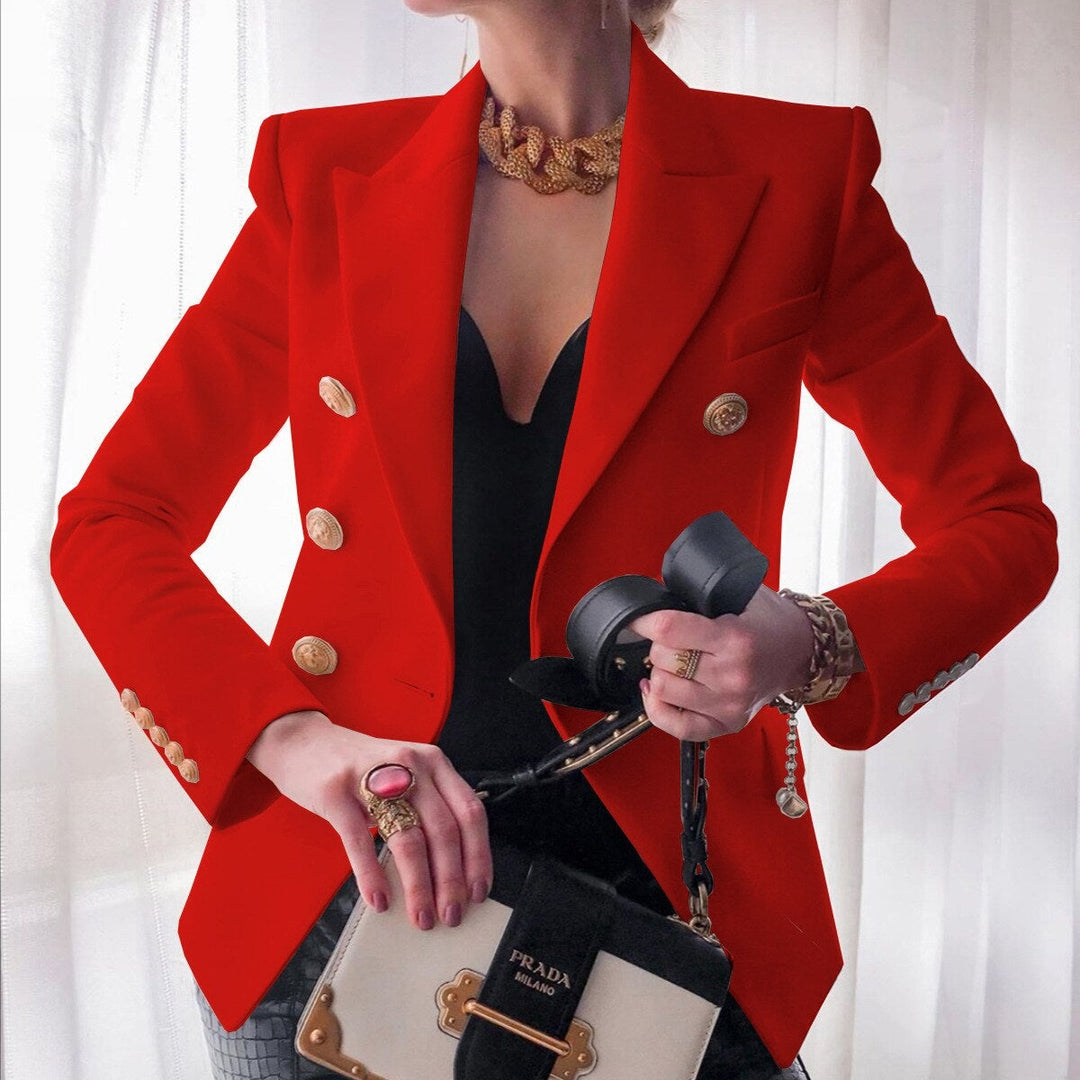 Raliana | Elégant blazer de créateur avec boutons dorés