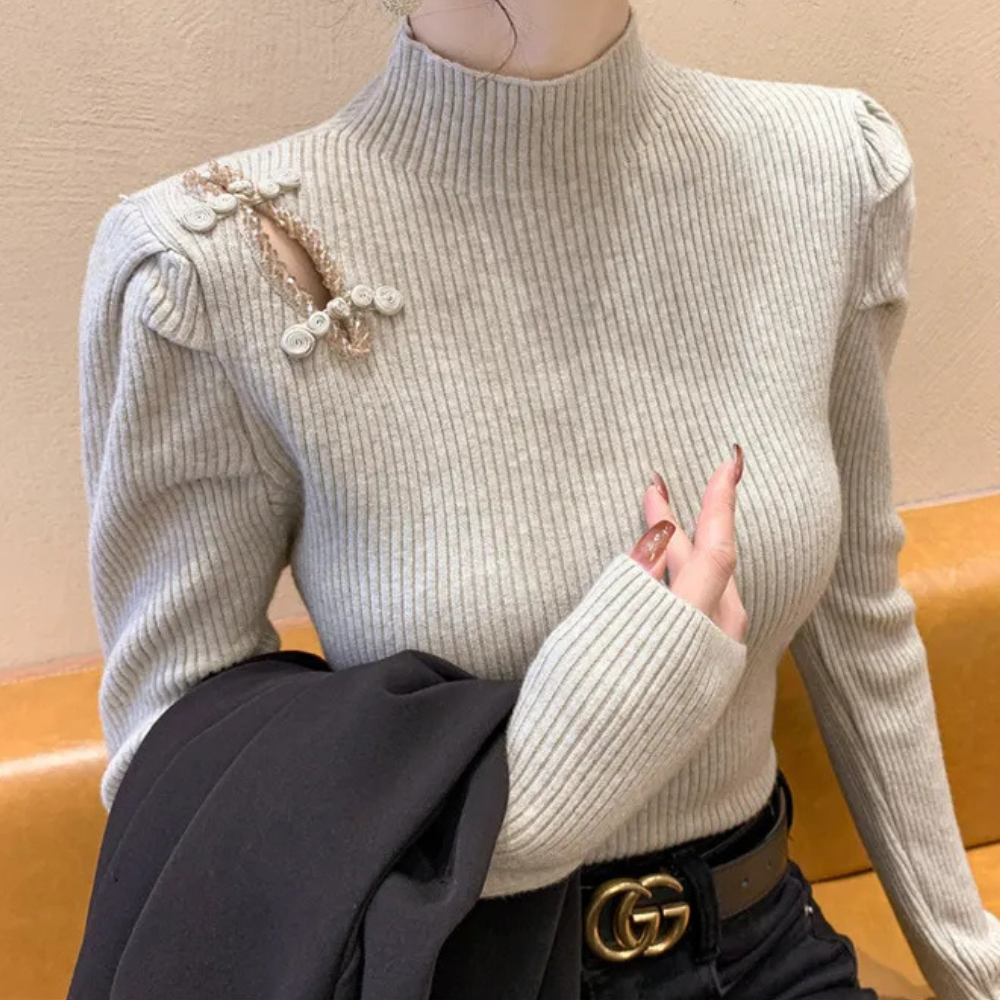 Oiraxa | Pull côtelé élégant femme