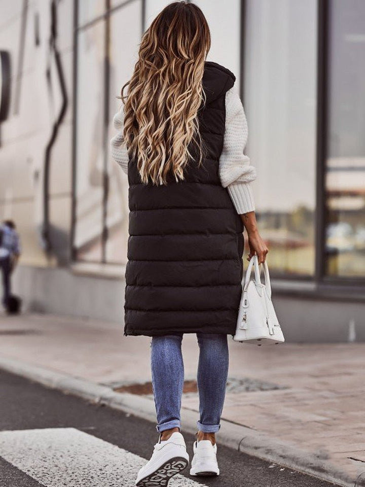 Luaynema | Gilet matelassé longueur genou pour femmes