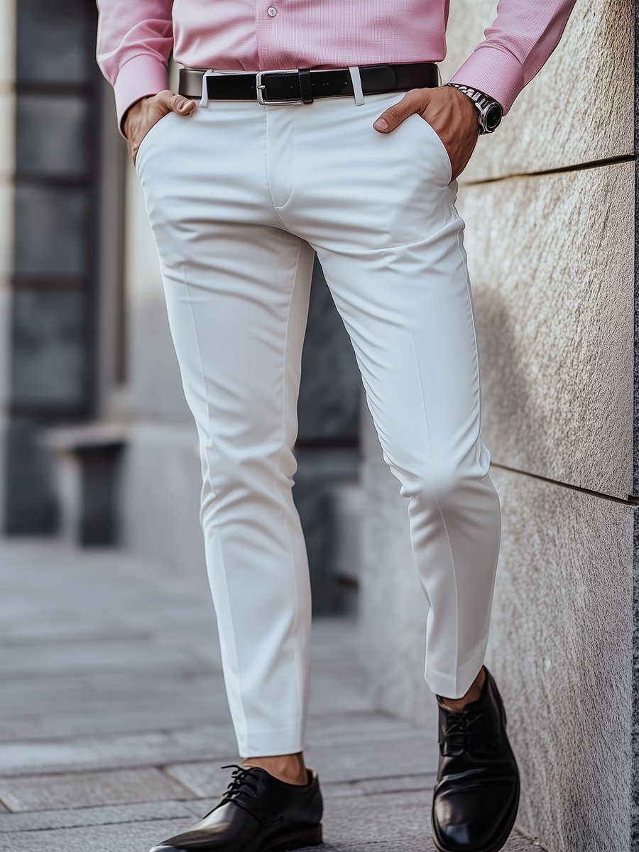 Moorar | Business Solid Color Suit Pants for Men