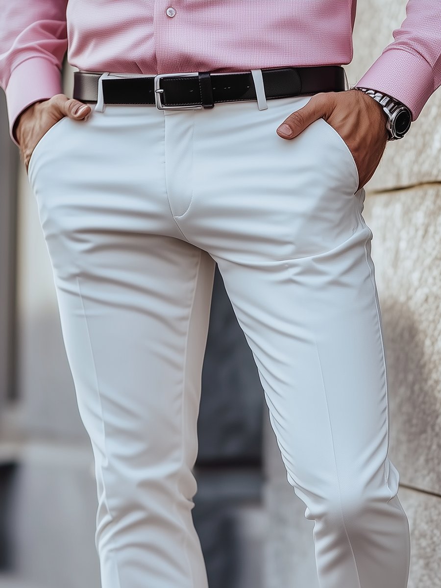 Moorar | Business Solid Color Suit Pants for Men