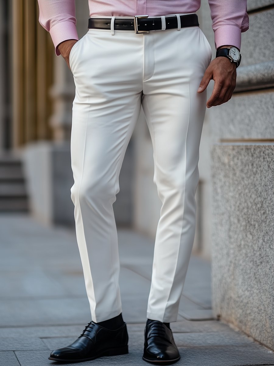 Moorar | Business Solid Color Suit Pants for Men