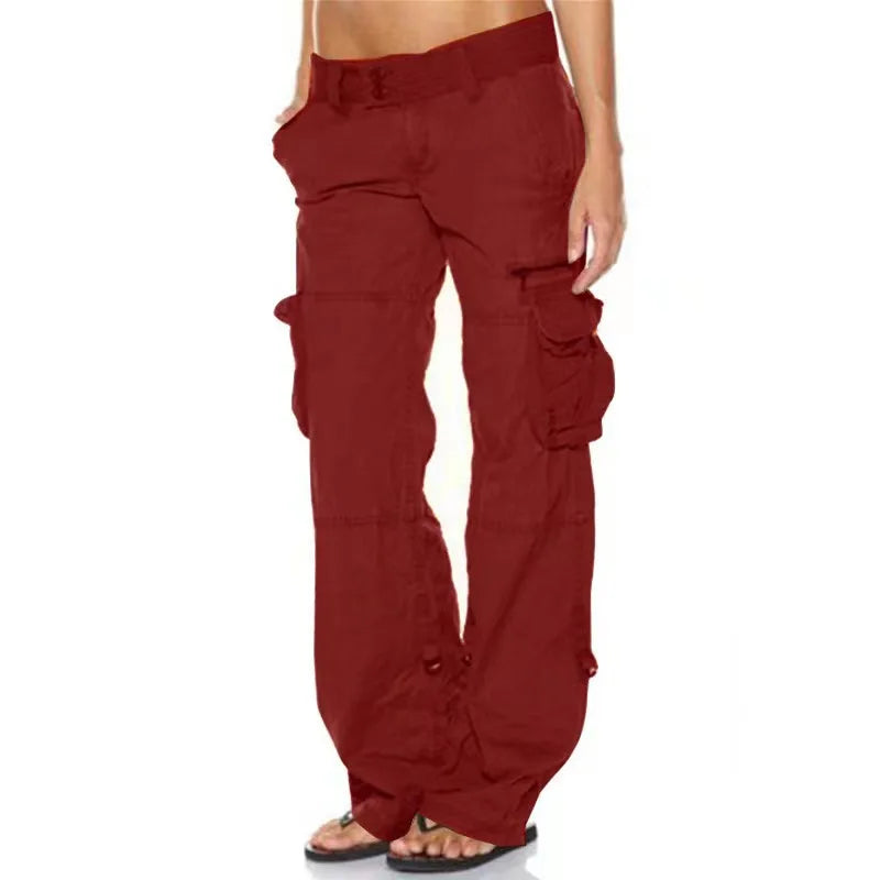 Soaynesa | Pantalon cargo taille basse pour femmes