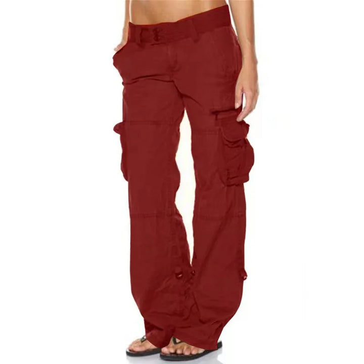 Soaynesa | Pantalon cargo taille basse pour femmes