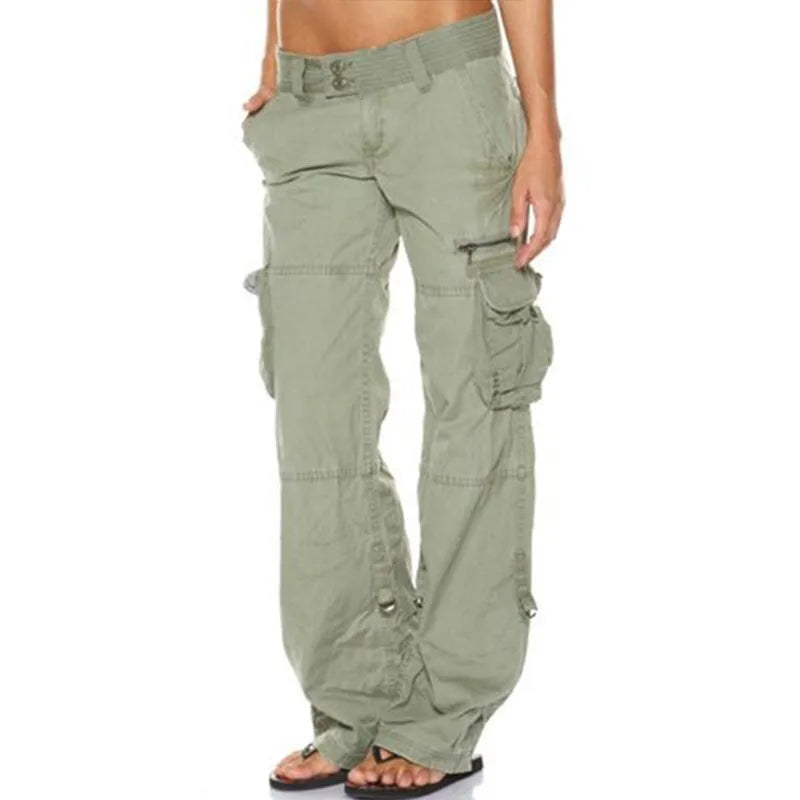 Soaynesa | Pantalon cargo taille basse pour femmes