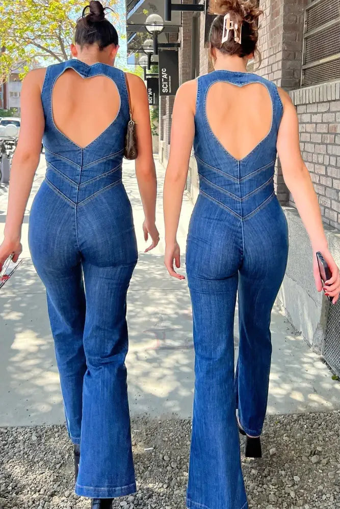 Velinela | Combinaison Taille Haute Rétro Slim Femme