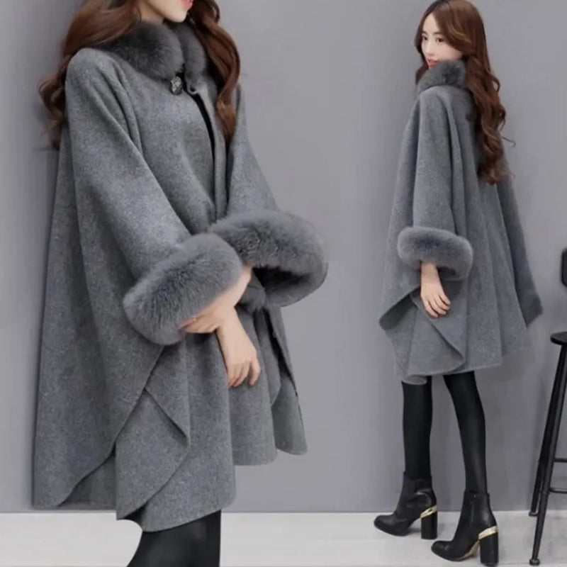 Viaya | Manteau à col de fourrure de qualité supérieure pour femme