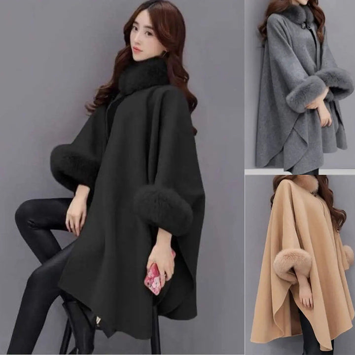 Viaya | Manteau à col de fourrure de qualité supérieure pour femme