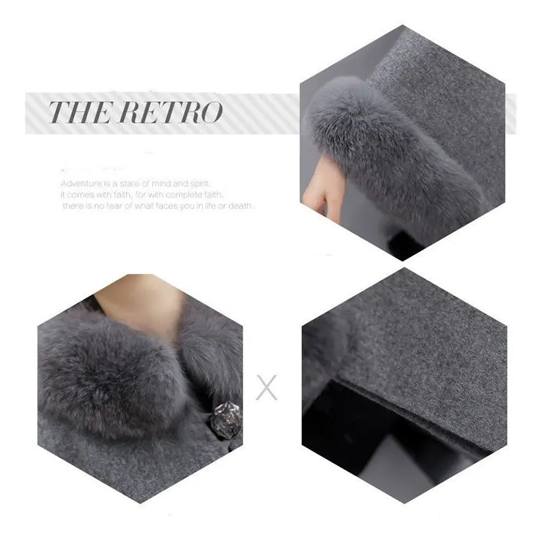 Viaya | Manteau à col de fourrure de qualité supérieure pour femme