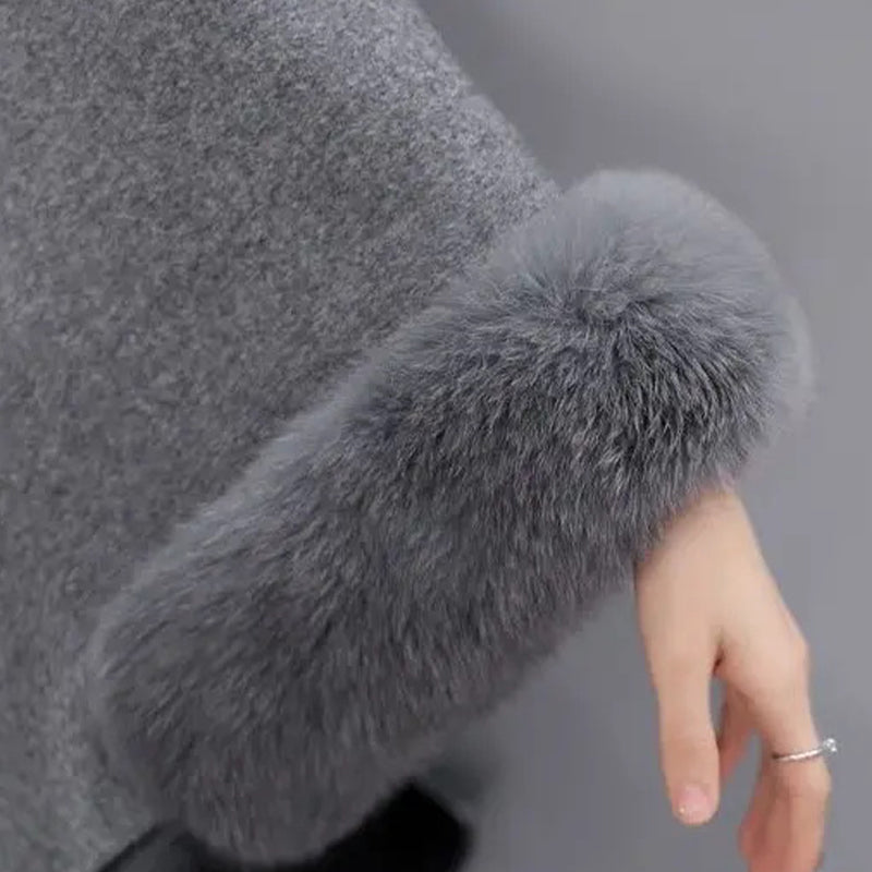 Viaya | Manteau à col de fourrure de qualité supérieure pour femme
