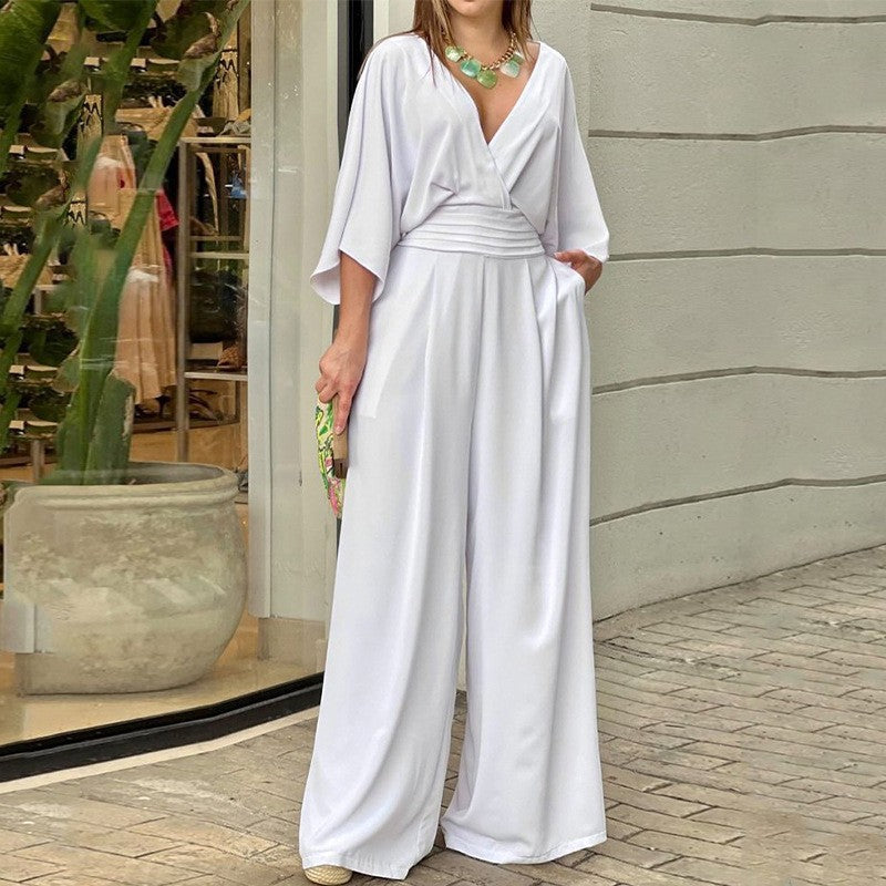 Mainaxa | Jumpsuit élégante à manches larges pour femmes